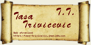 Tasa Trivičević vizit kartica